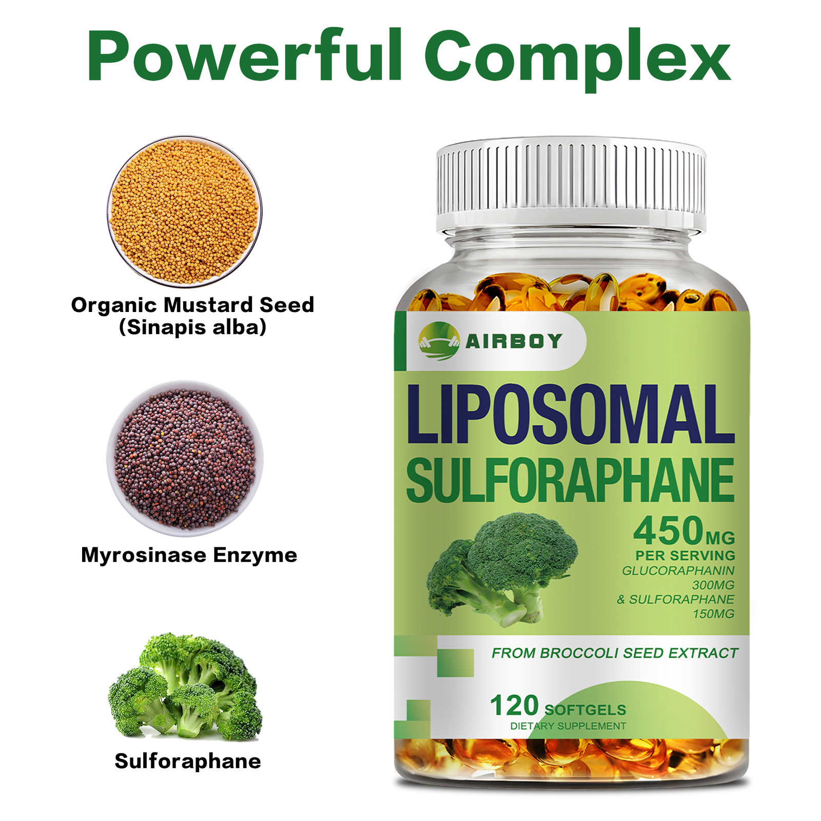 Liposomal Sulforaphane Softgels – Antioxidant, Liver Healt, High Absorption
