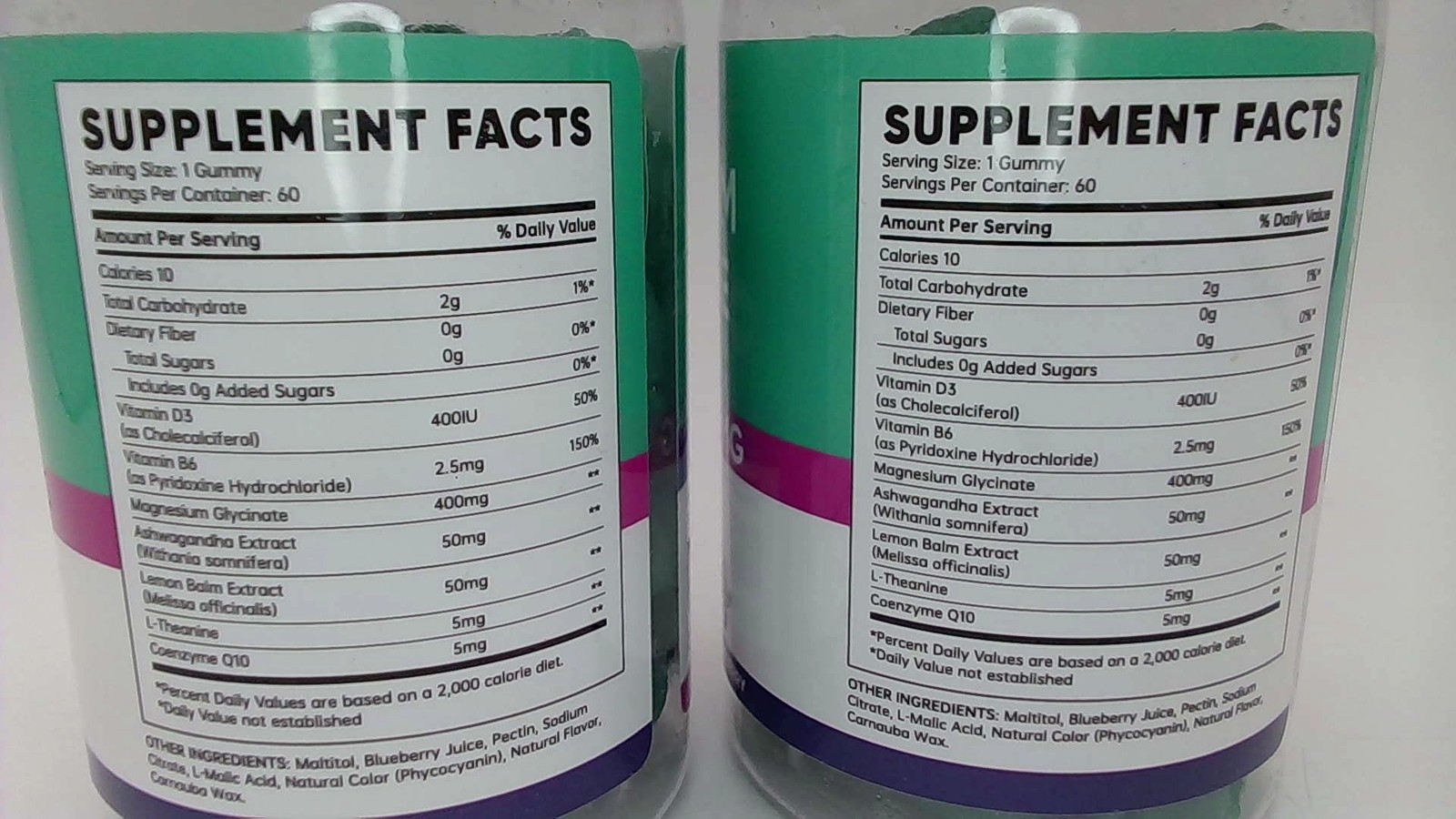 Magnesium Glycinate Gummies 400mg Blueberry (pack of 2) EXP:05/2027
