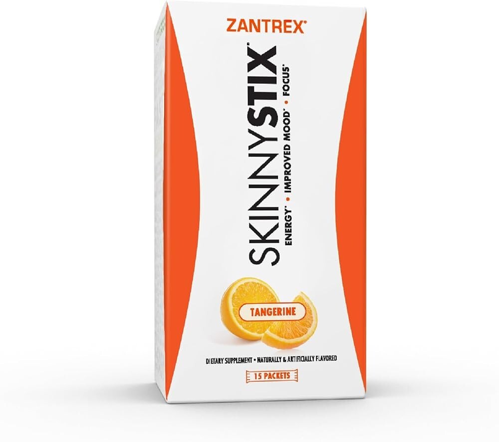 Zantrex SkinnyStix Tangerine, Rejuvenated Energy Powder, Mood Support 30 Pack