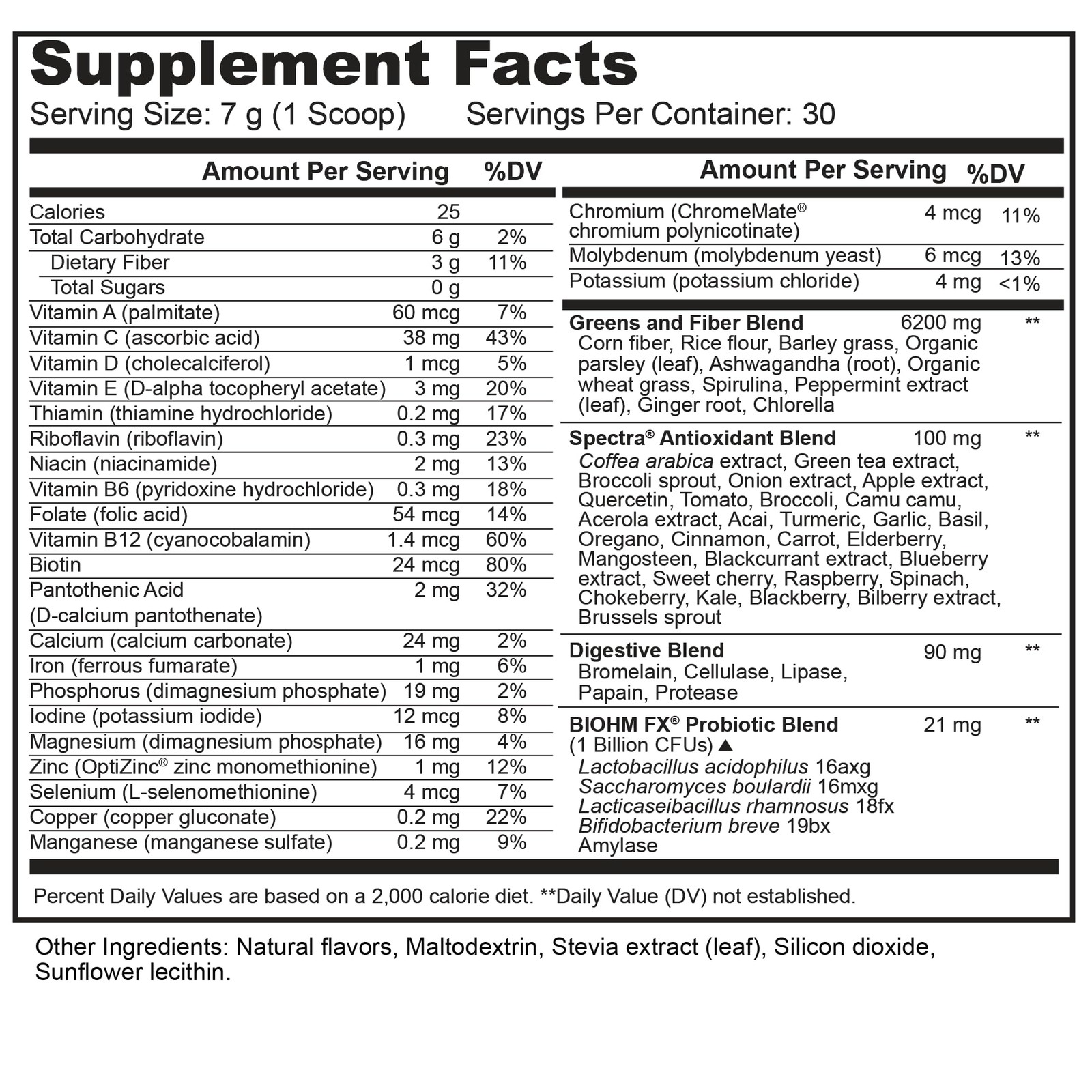 Superfood Powder Immune & Gut Support 7.4 Oz 30 Servings Berry Flavor