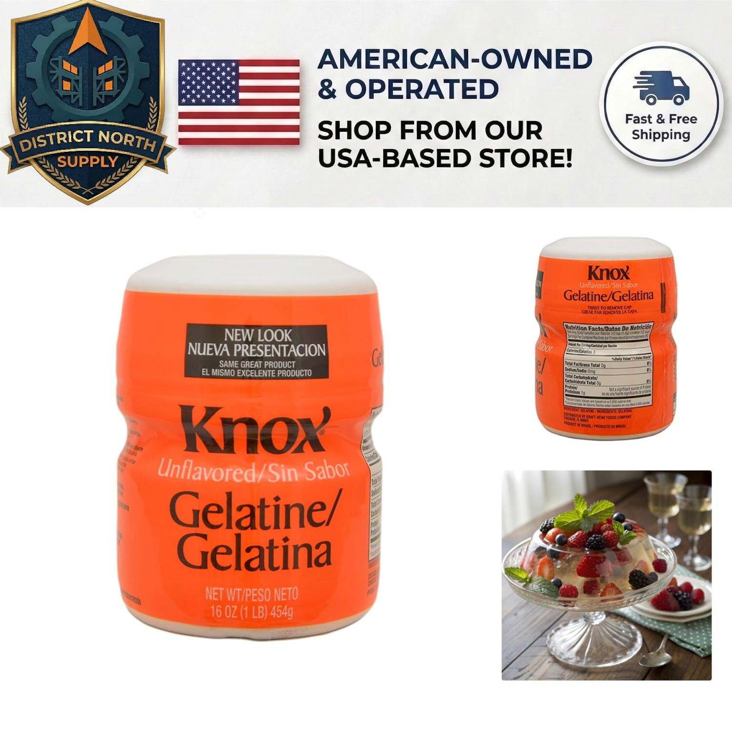 Unflavored Gelatin 16 oz – Odorless & Tasteless for Culinary Mastery