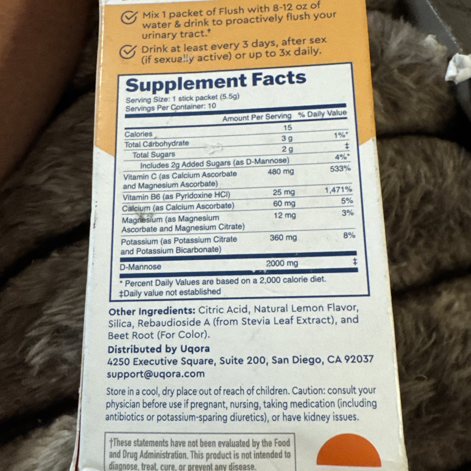 Uqora Urinary Tract Flush Pink Lemonade Exp 12/26