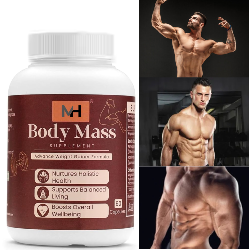 Body Mass weight gainer capsule for Men&Women Support for Weight Gain 60 cap 2pc