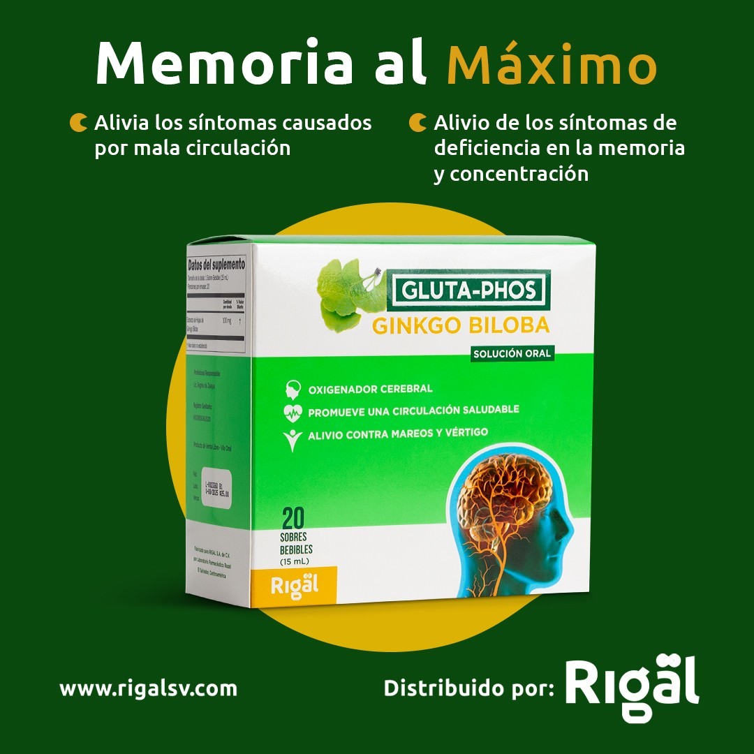 Gluta-Phos Ginkgo Biloba X 20 Drinkable Sachets