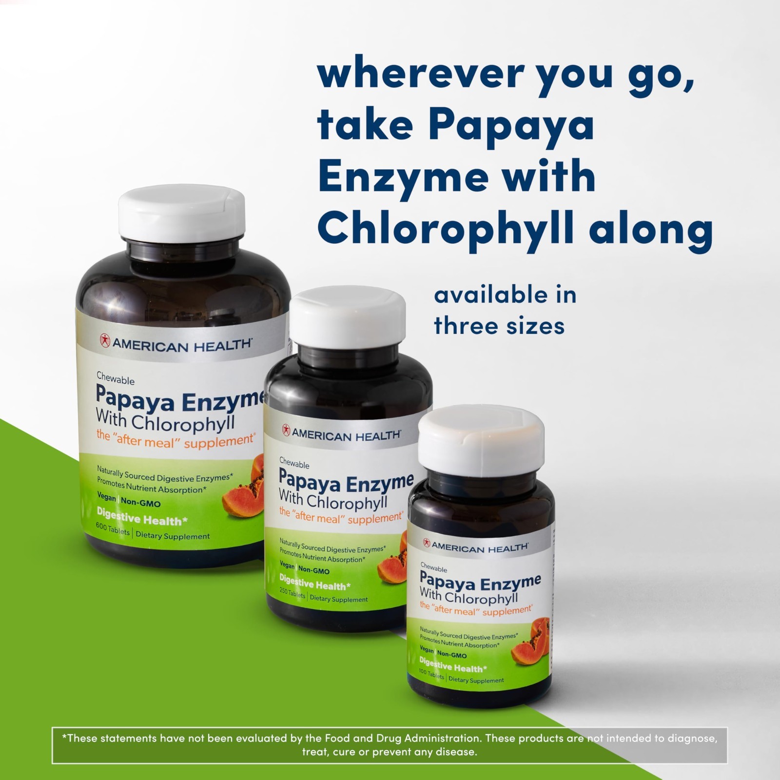 Papaya Enzyme Chewable Tablets – Supports Digestion, Nutrient Absorption, Freshe