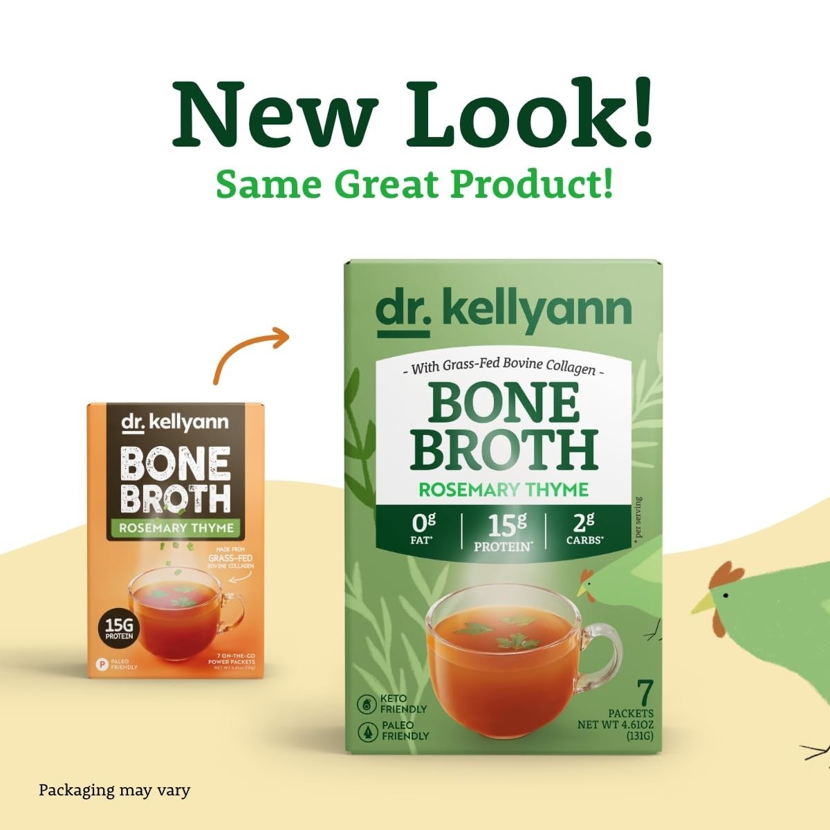 Quick and Tasty Rosemary Thyme Bone Broth Packets – 16g Protein & Nourishment