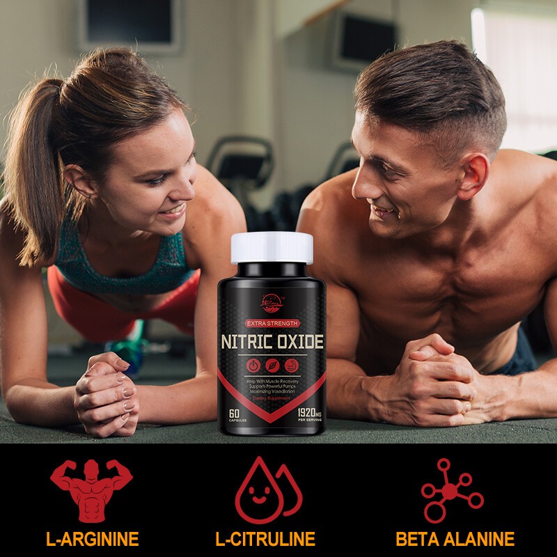 Nitric Oxide Capsules 1920mg | L Arginine & L Citrulline | Highest Potency USA