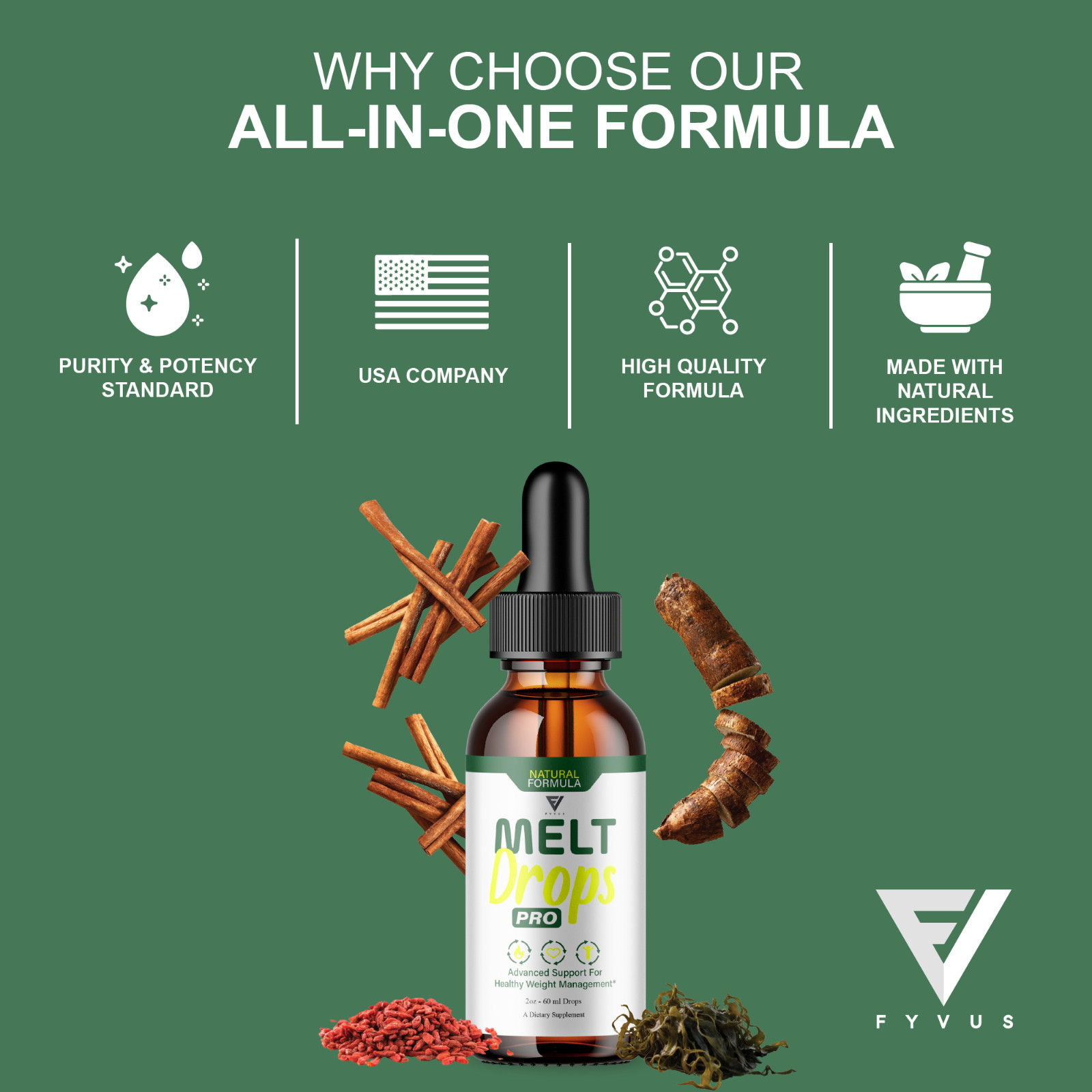 Melt Drops Pro Supplement, Melt Drops Pro Weight Management (2oz)