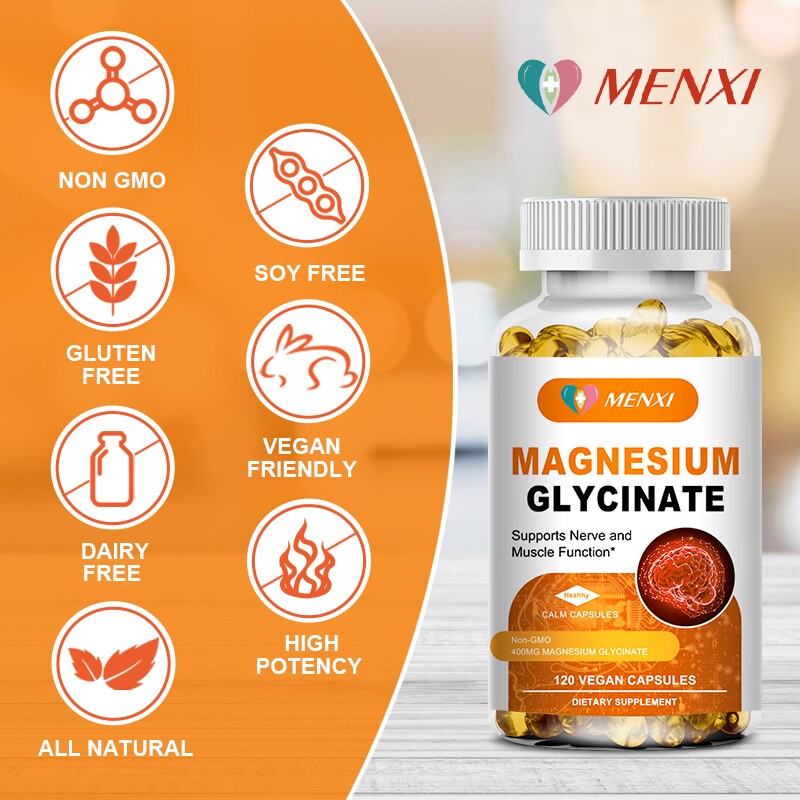 Magnesium Glycinate 400mg With Vitamin D3 Sleep Support, Stress & Anxiety Relief