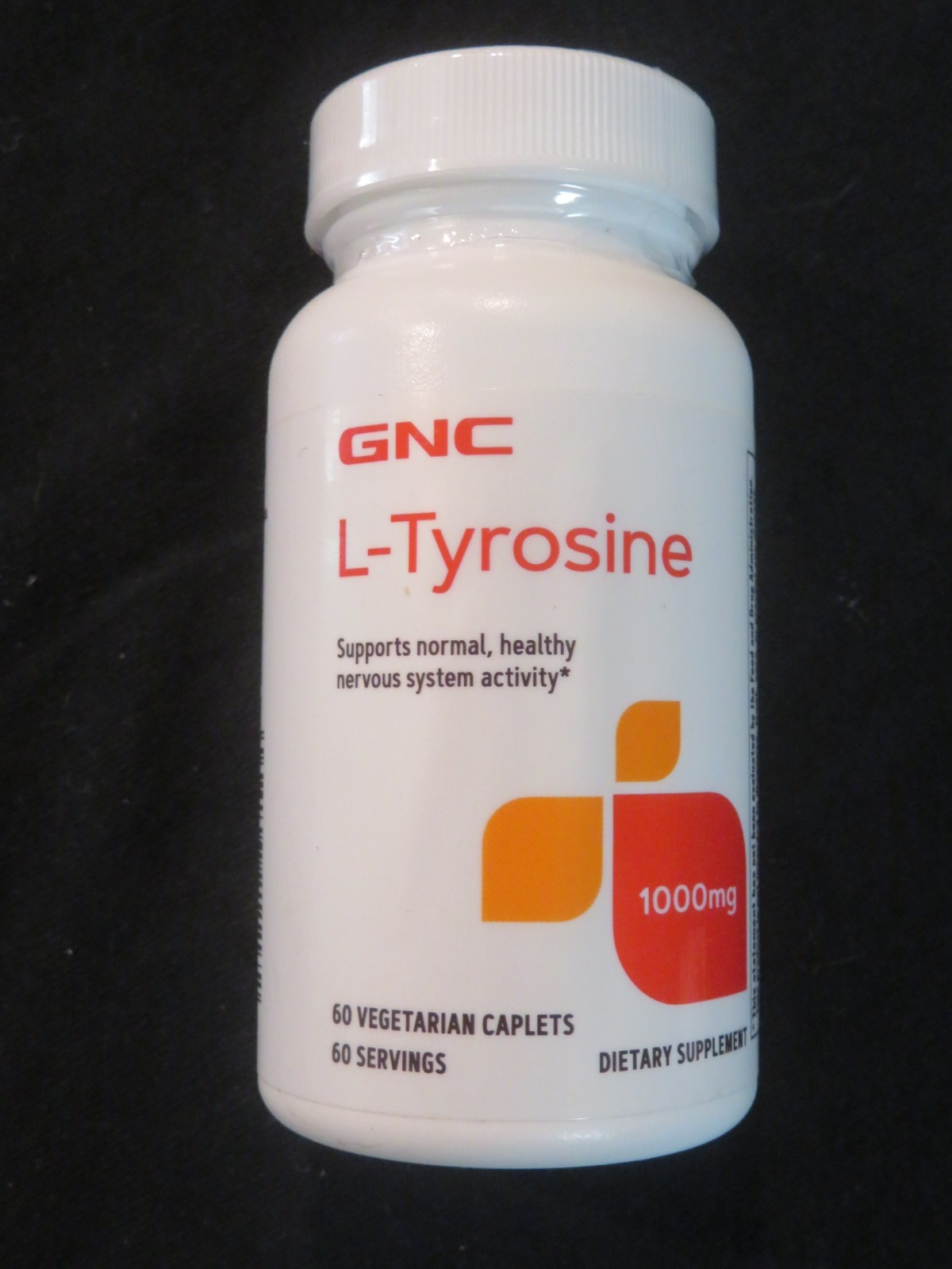 GNC L-Tyrosine 1000 mg 60 Vegetarian Caplets Healthy Nervous System Activity
