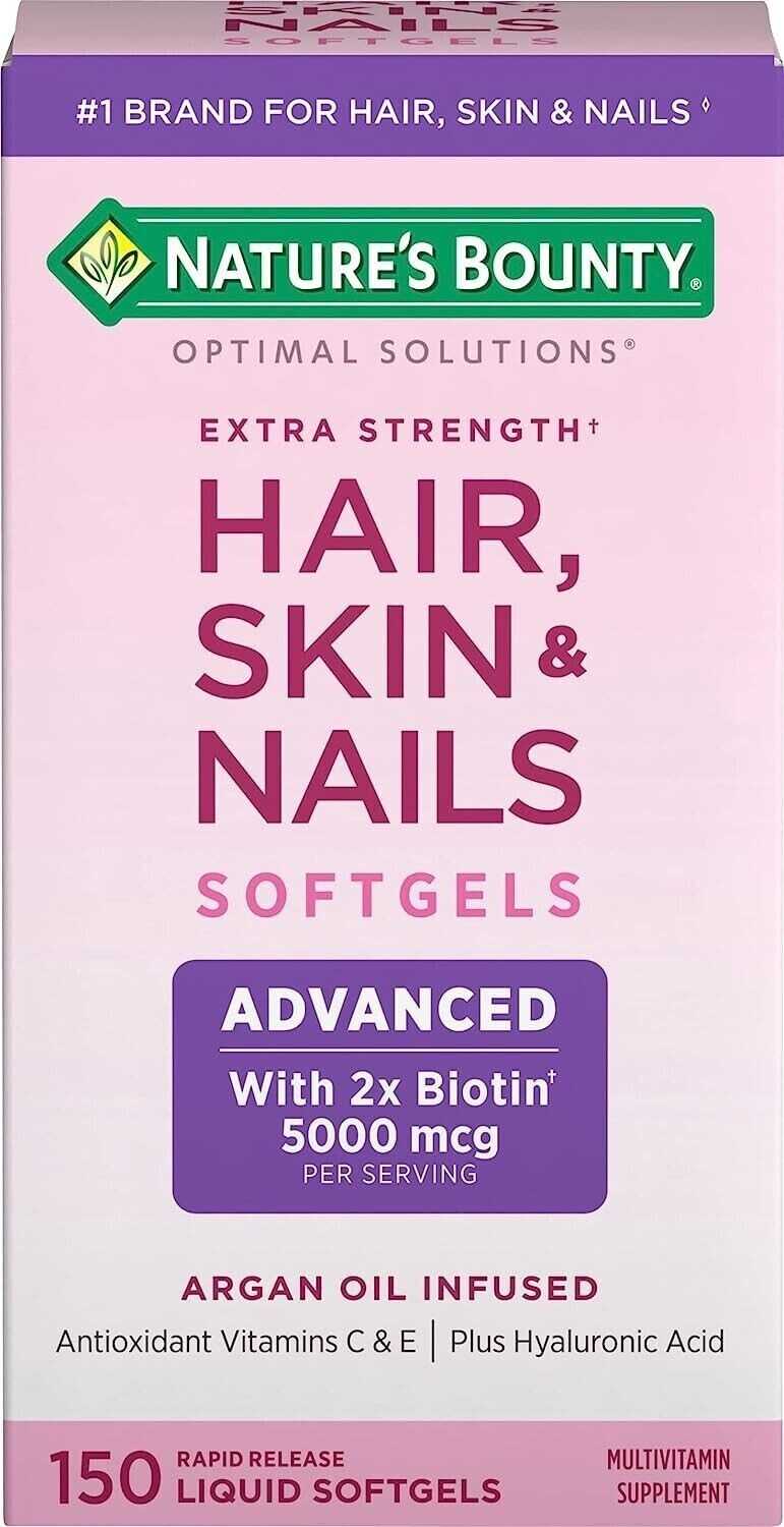 Nature’s Bounty Optimal Solutions Hair Skin & Nails Extra Strength – 150 Count