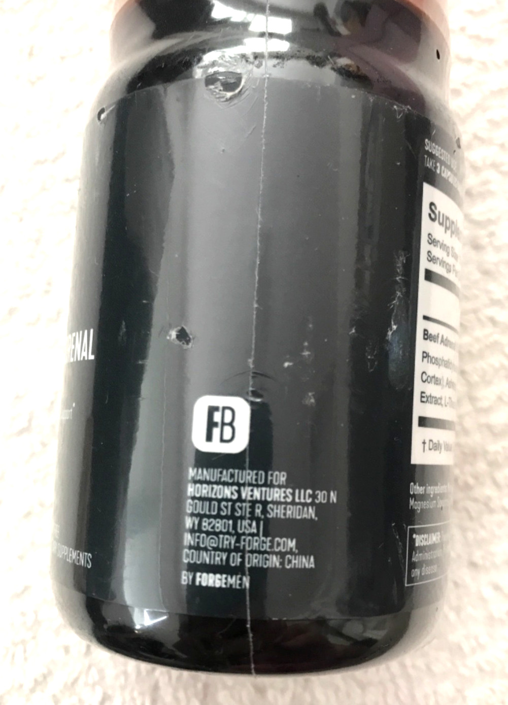 Forgebody Beef Adrenal Complex 90 Capsules