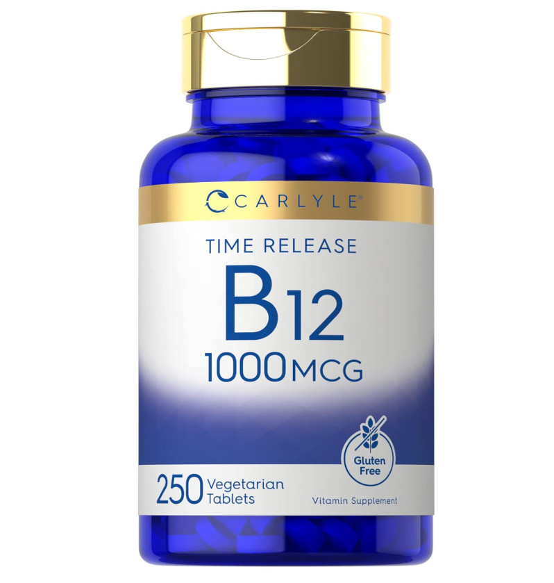 Vitamin B12 1000mcg Time Release 250 Veg Tablets Energy Metabolism Support