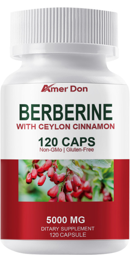 3Packs 1200mg Berberine Capsules, Natural HCL Extract, Healthy Cholesterol Caps
