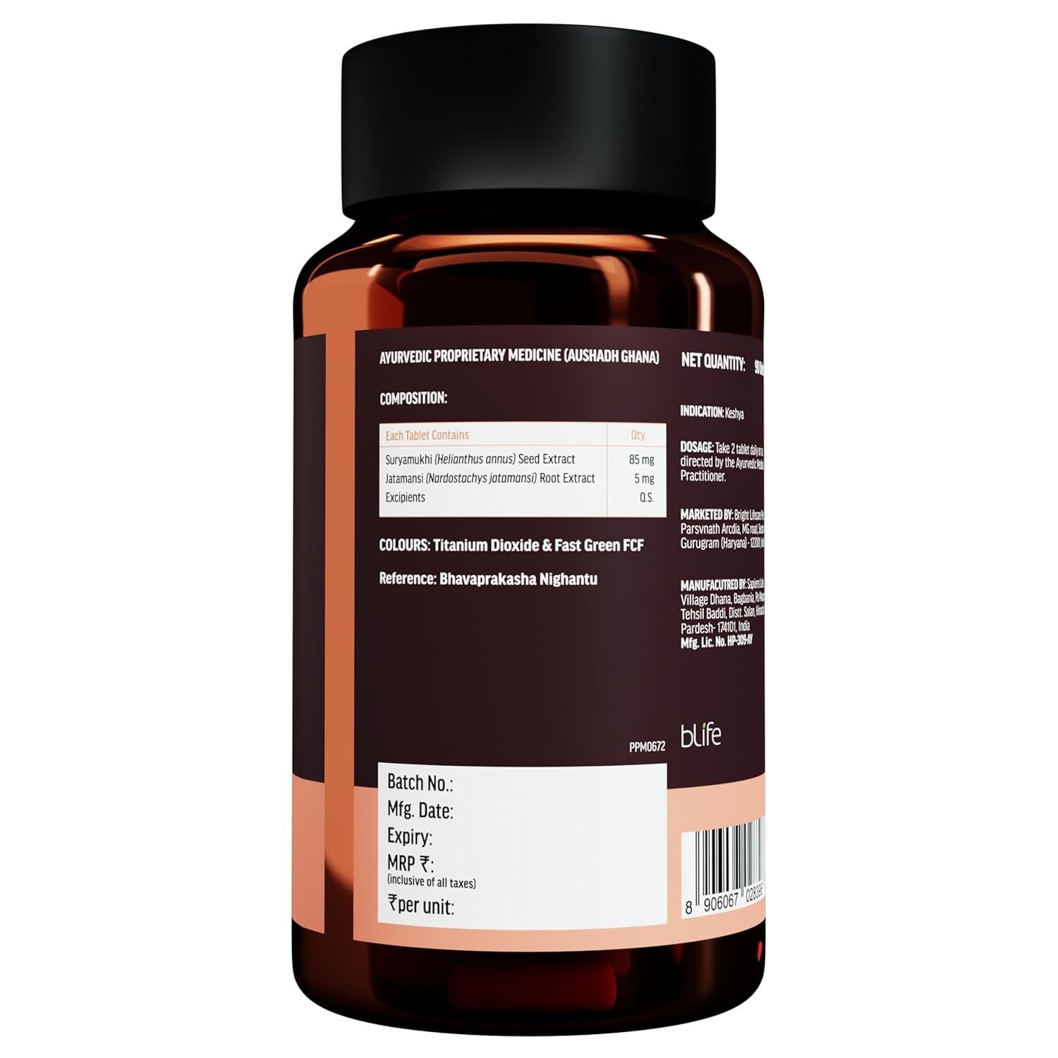 HK Vitals Biotin 90 Tablets Hair Skin Nails Supplement Strong Healthy Hair