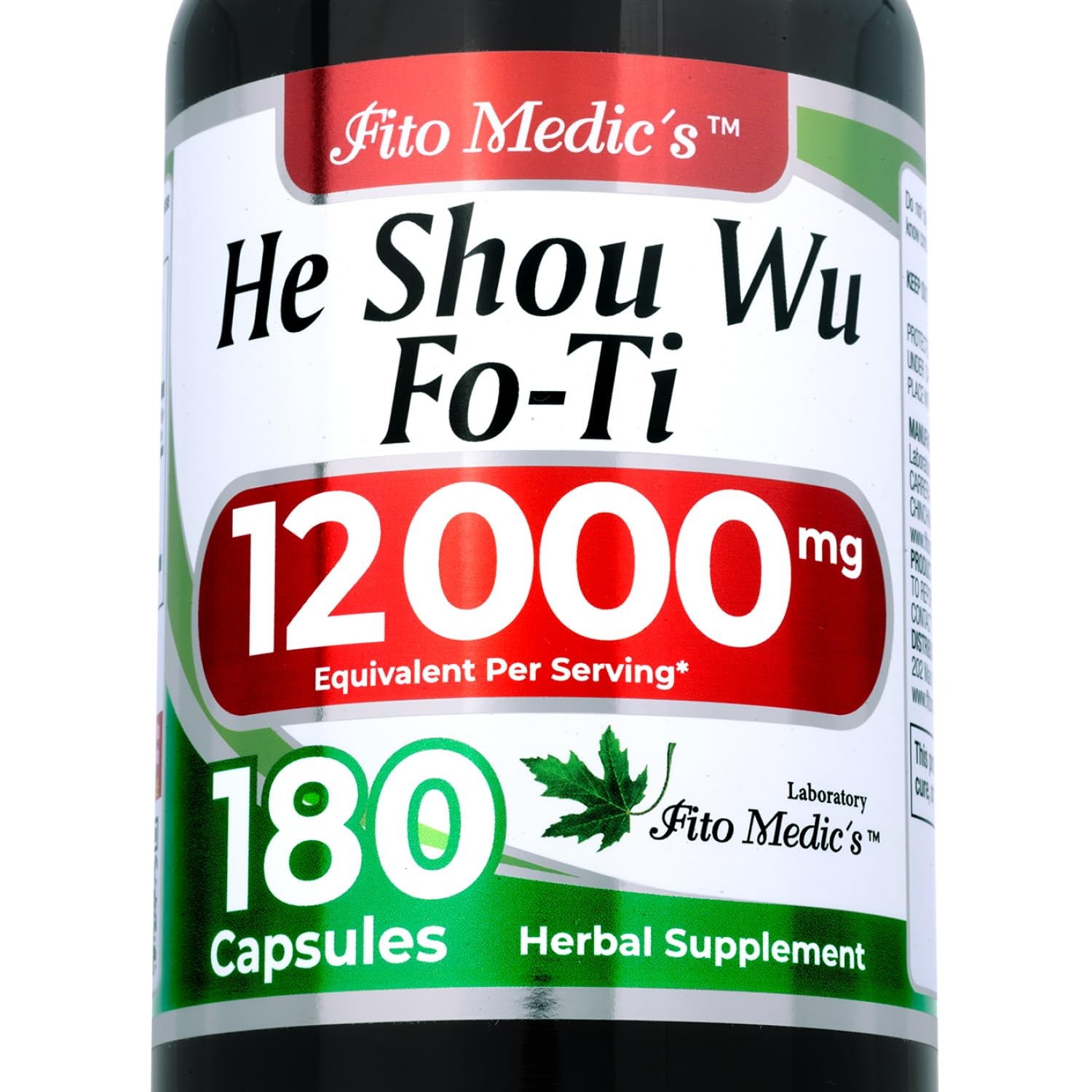 Lab | he shou wu | fo ti Capsules |180 | 12000 180 Count (Pack of 1)