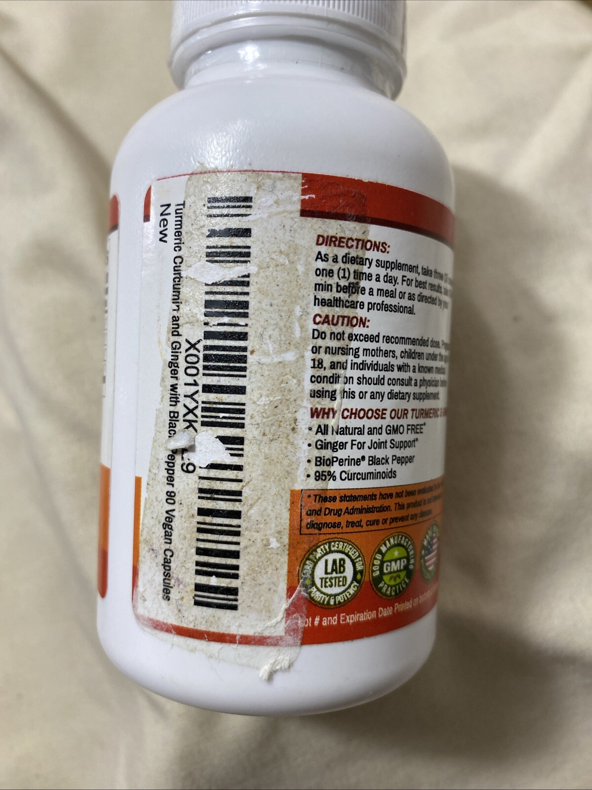 2 pack Nature’s Branch Turmeric Curcumin With Bioperine 90 Capsules Exp 06/26