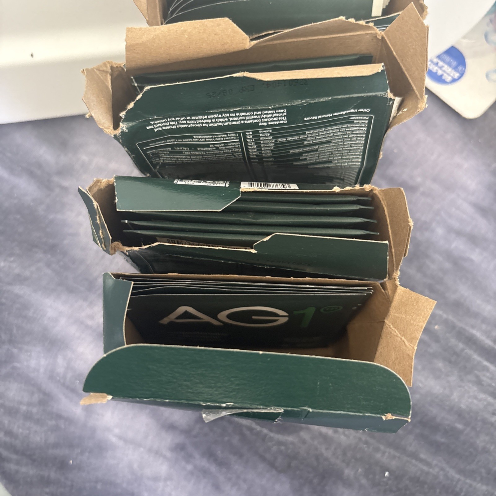 4BOXES Athletic Greens 5Single-Serving Packets AG1Green Food Supple (damaged box