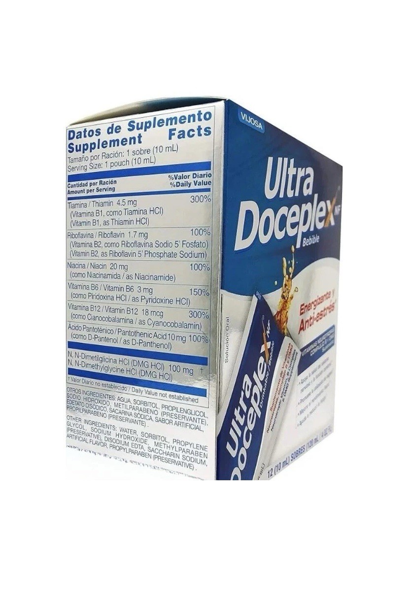 2 Pack Ultra Doceplex Energy Pouch Complex B Apricot Flavor – 120ml Liquid