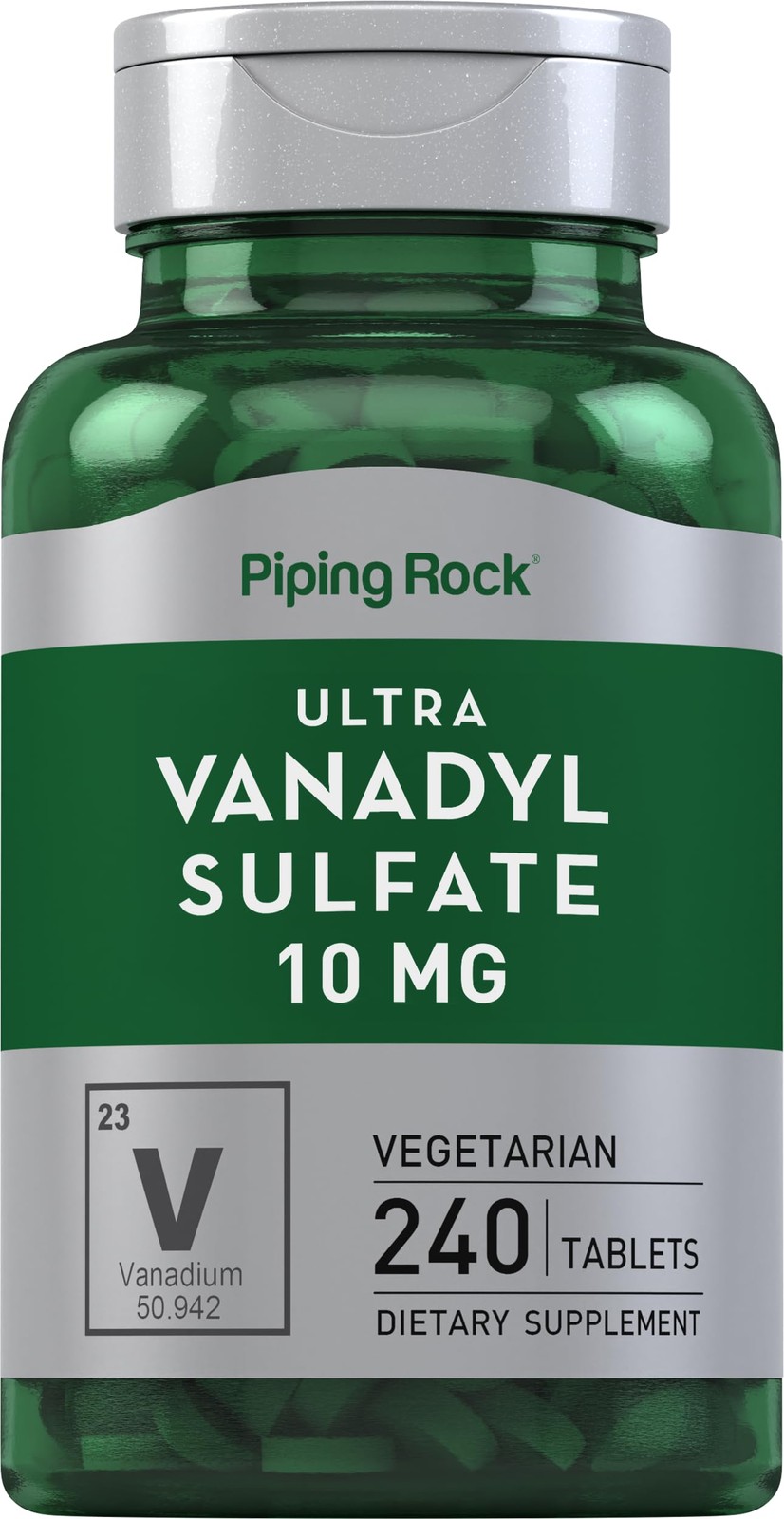 Piping Rock Vanadyl Sulfate 10 mg | 240 Tablets 240 Count (Pack of 1)