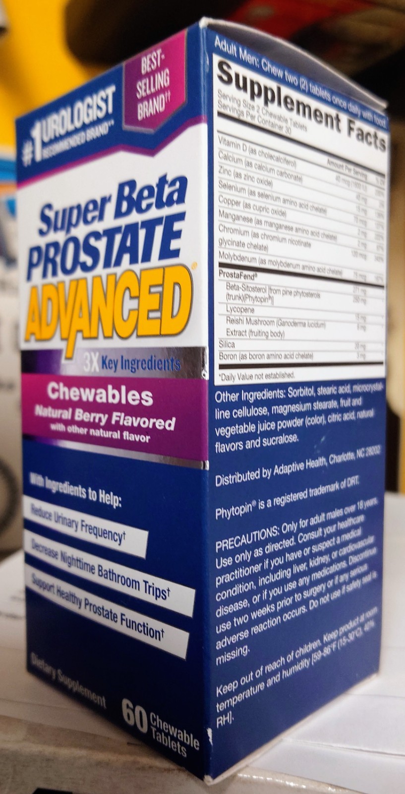 New VitalitySuper Beta Prostate Advanced Chewables – 60 Tablets EXP 01/2027