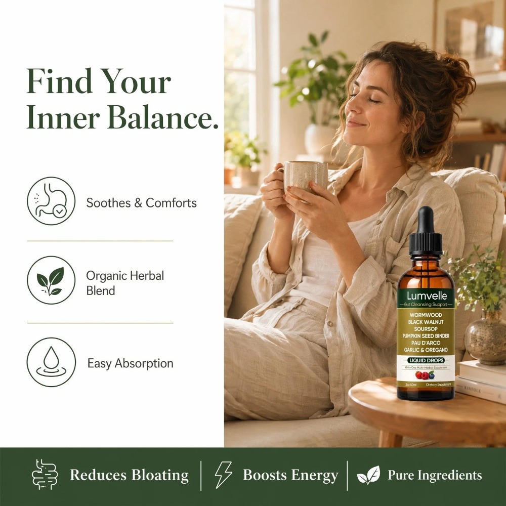 Lumvelle Wild Harvested Wormwood Liquid Drops 60ml Gut Cleanse Digestive Herbal
