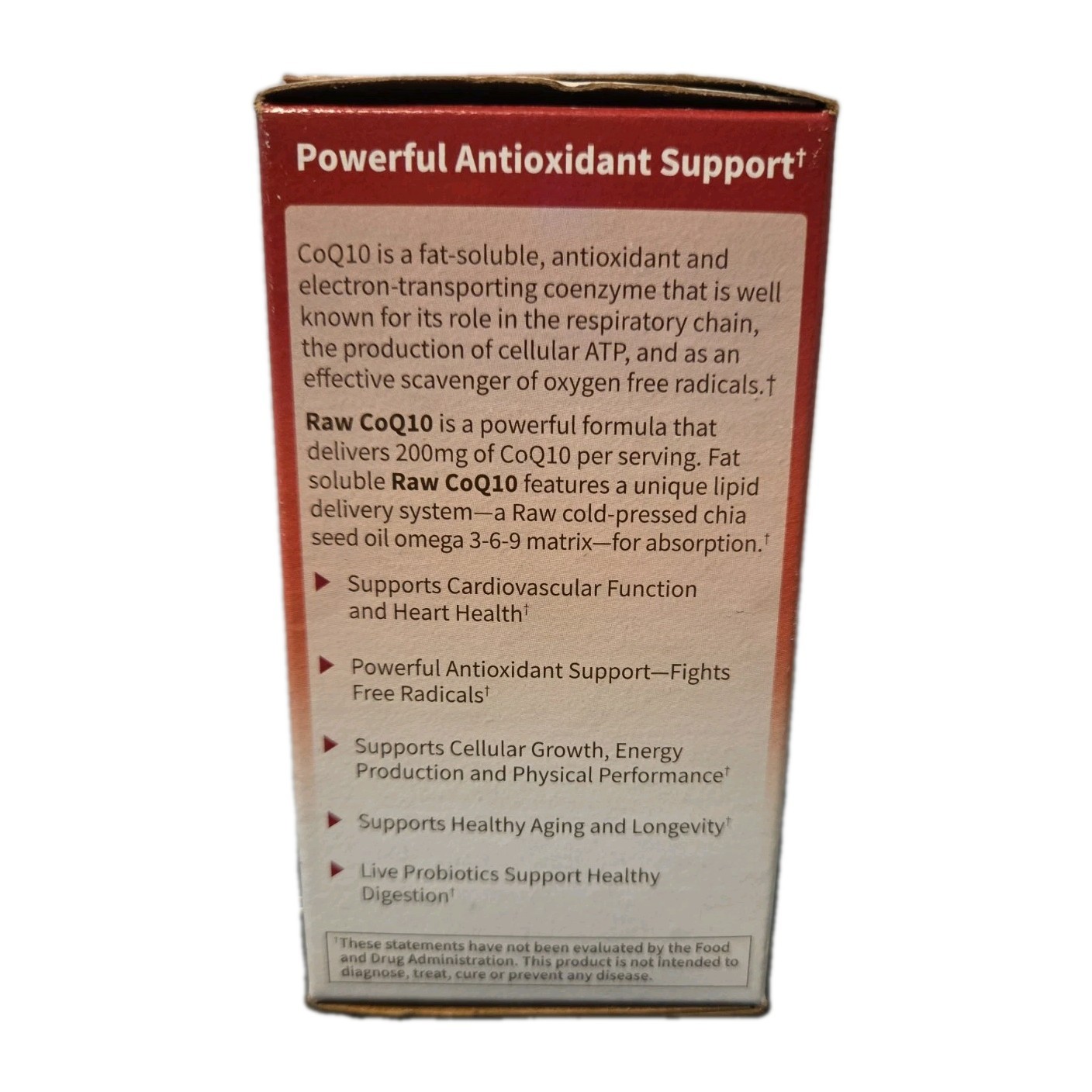 Garden of Life RAW CoQ10, 200mg, 60 Vegan Capsules, Exp. 08/26