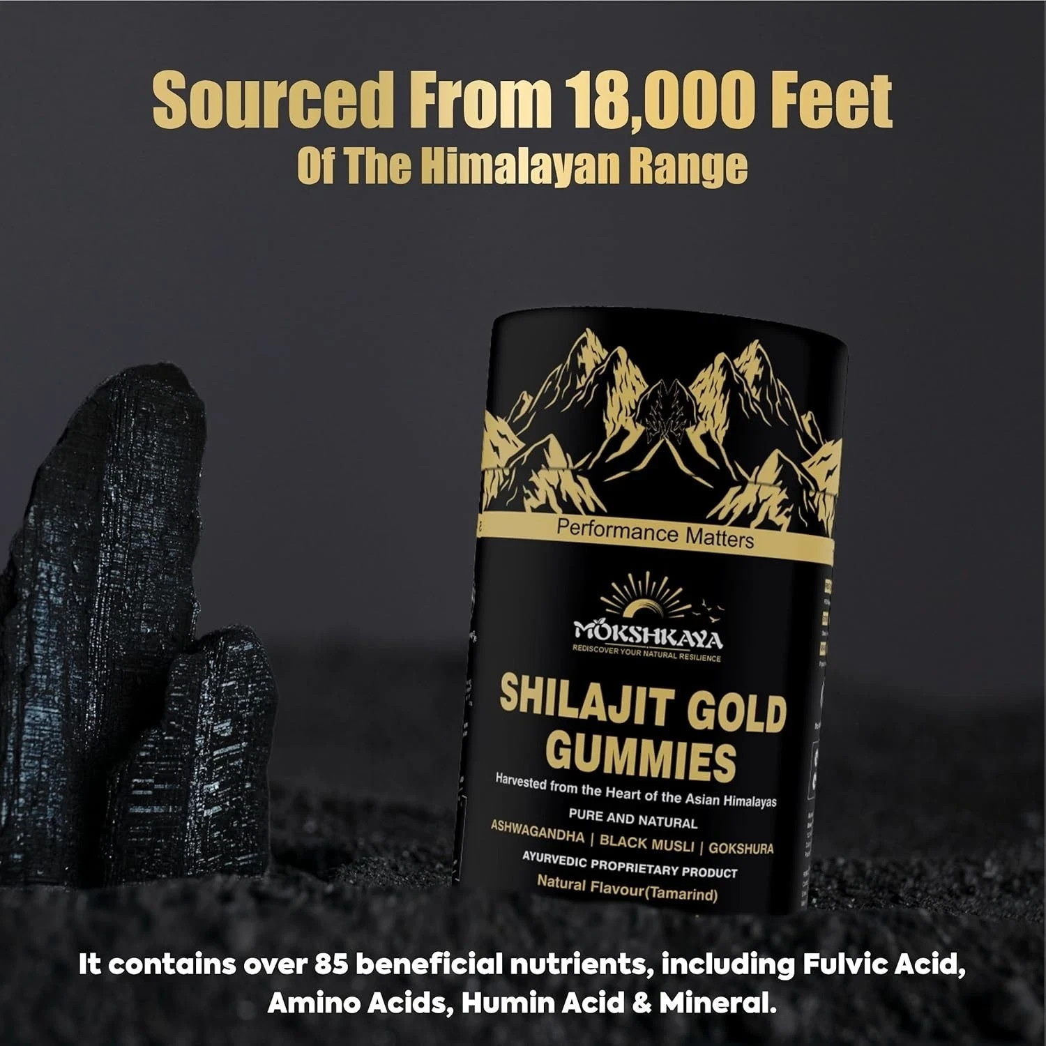 Himalayan Shilajit Gummies 85+ Minerals Individually Wrapped Gummies