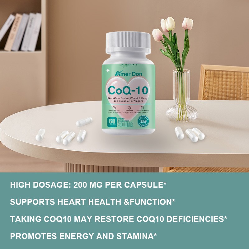 COQ 10 Coenzyme Q-10 200mg Heart Health Support, Pormotes Energy & Stamina