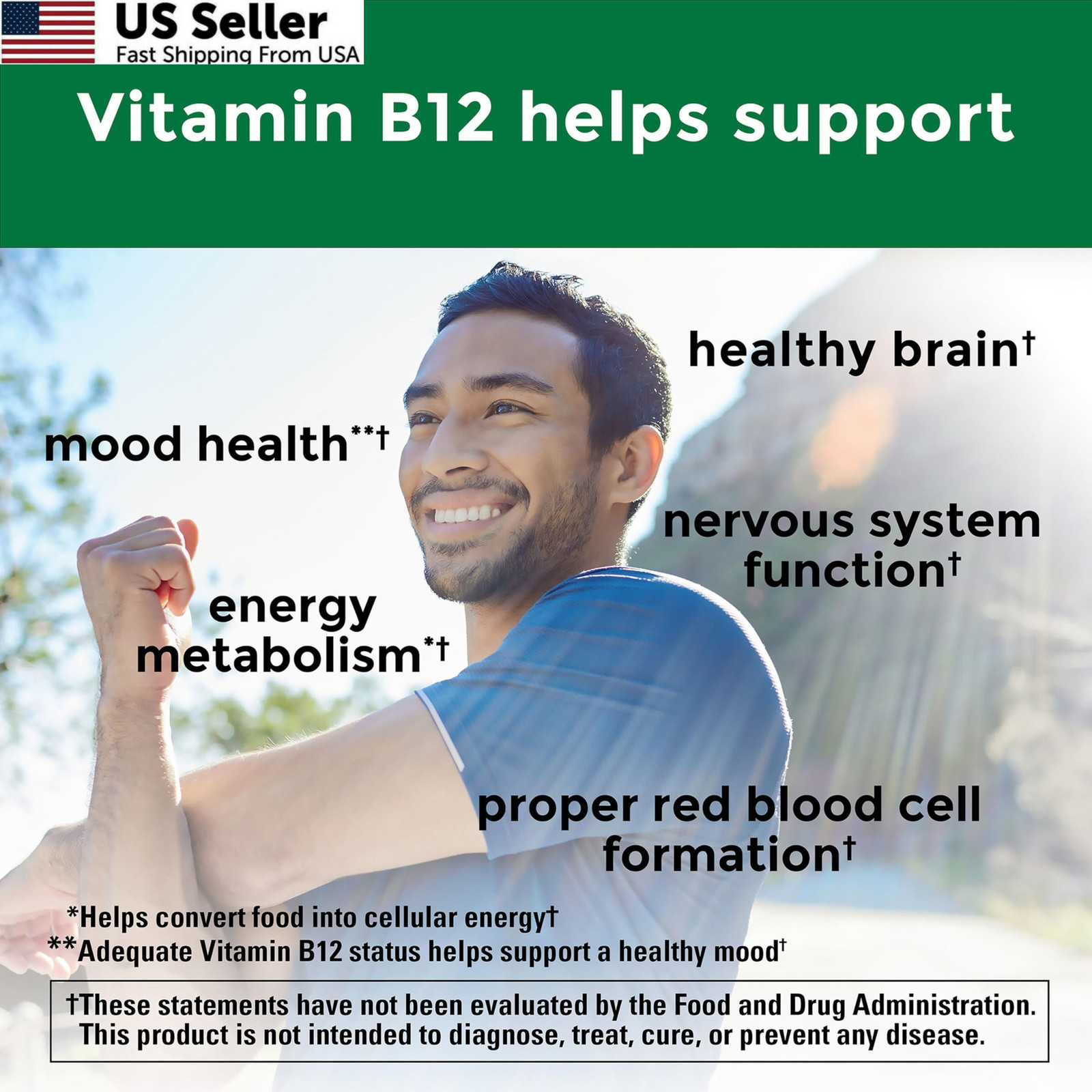 Nature Made Vitamin B12 Gummies 1000mcg 80ct Energy Metabolism Support FROM USA