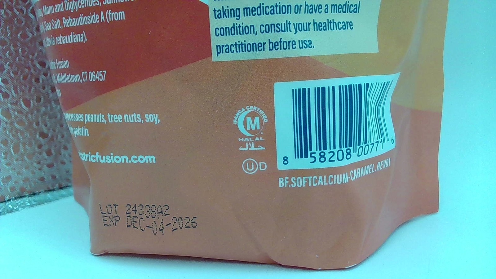 60 Fusion Carmel Bariatric Calcium Soft Chews Citrate Vitamin Dietary D3 -ii
