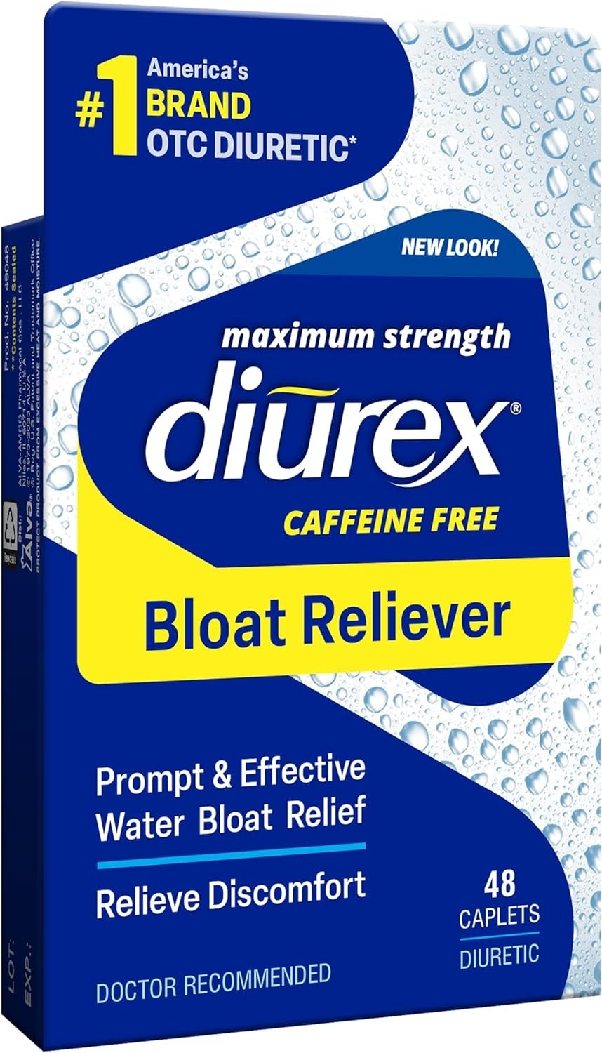 Water Pills Diuretic Bloat Relief Weight Loss Caffeine Free Max 48 Pack