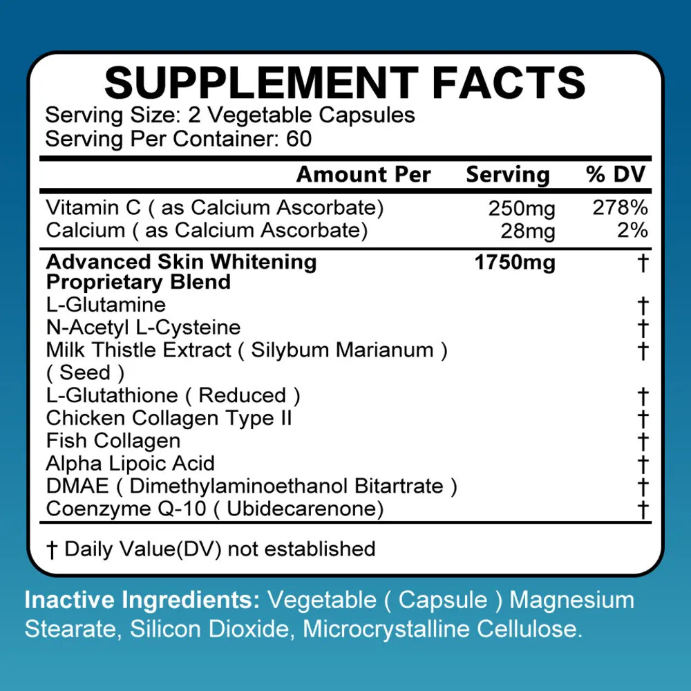 NAC Glutathione Complex Supplement Antioxidant Support for Skin & Liver Health