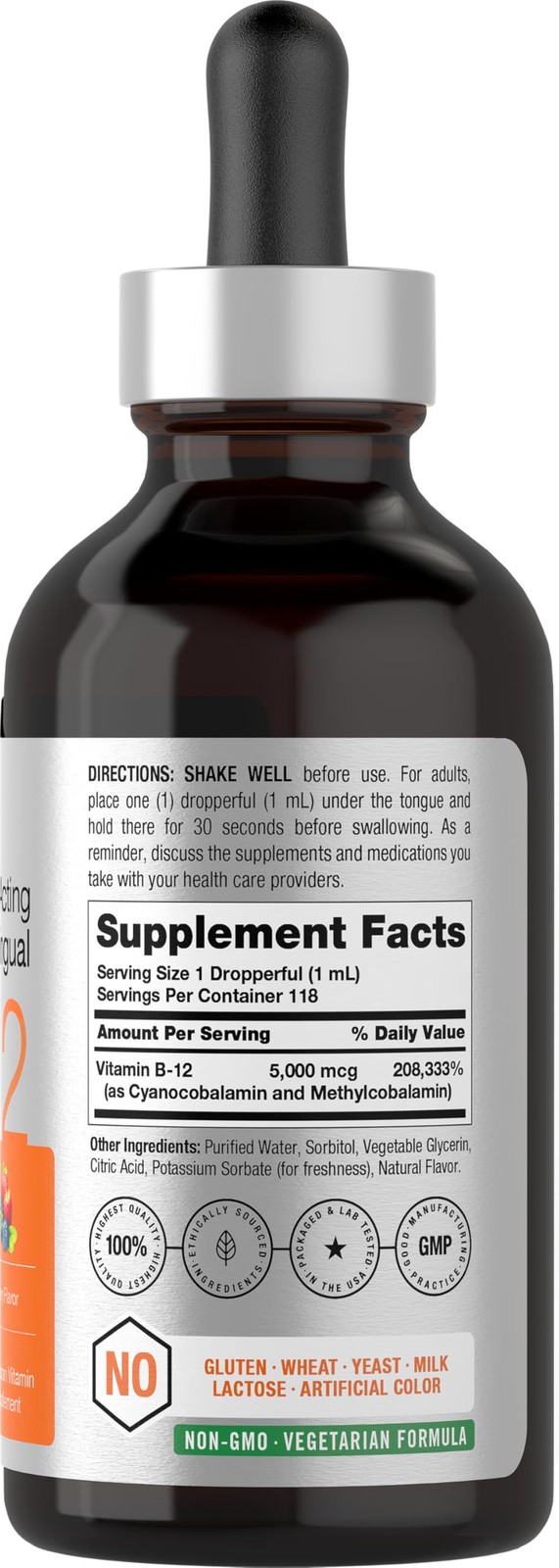 Horbäach Horbaach B12 Vitamin 5000 Mcg Sublingual 4 Fl Oz As Methylcobalamin