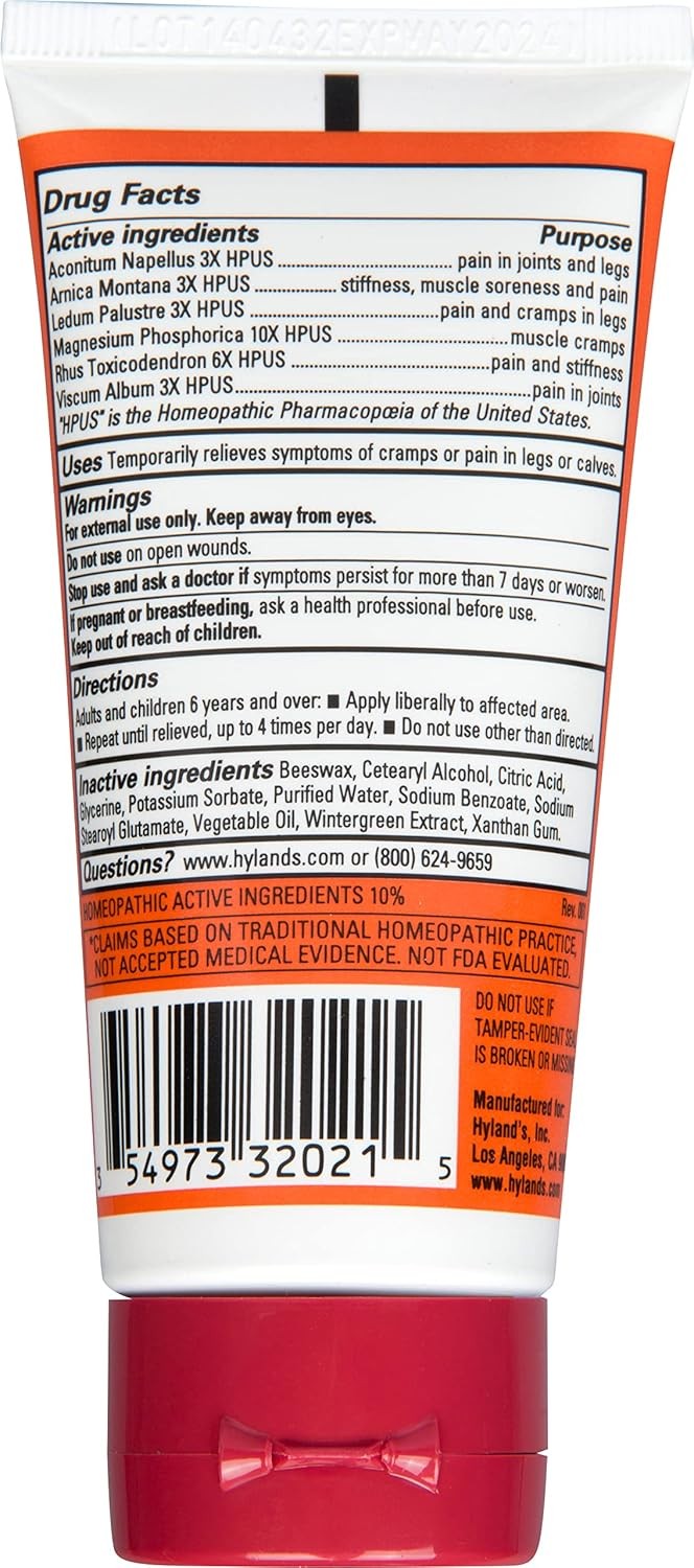 Hyland’s Leg Cramps Ointment, Arnica Gel Leg Cramp Relief, 2.5 oz