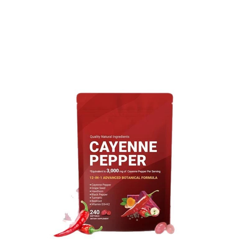 1/2/3pc Softgels Cayenne Pepper Supports Leg Vein, 240 Softge /Bag Supplement