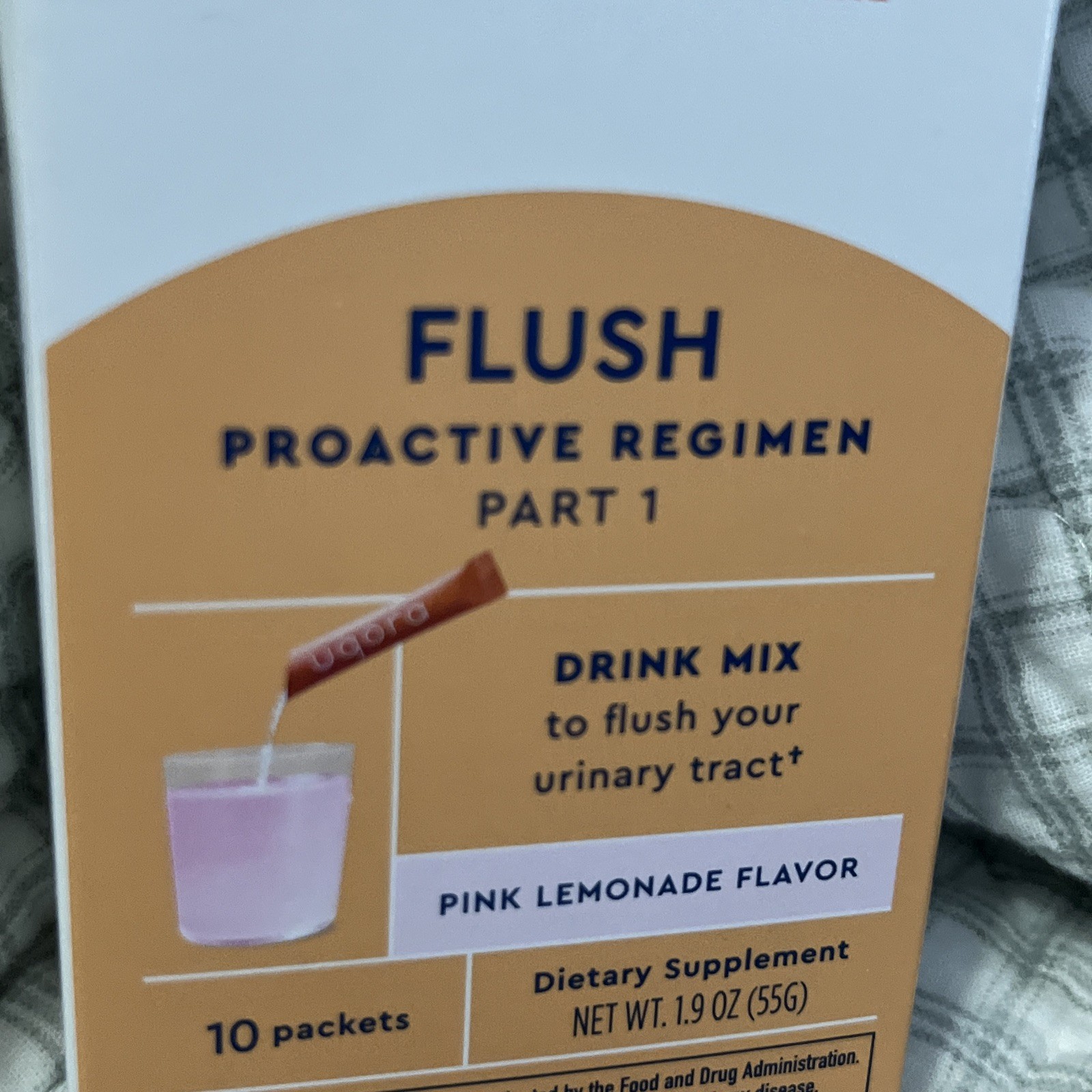 Uqora Drink Mix 1 FLUSH Supplement 10 Packets Pink Lemonade Exp 12/26 women
