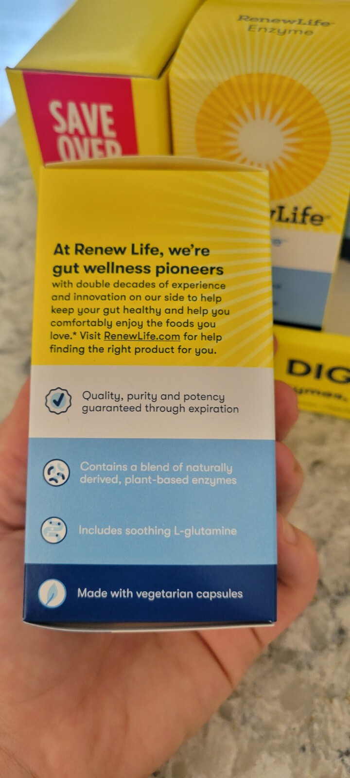 2 Pack RenewLife DigestMore Enzymes 180 Total Vegetarian Capsules (2 Bottles)