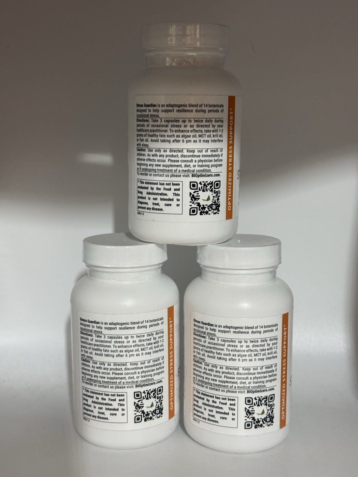3x Bioptimizers Stress Guardian – Support HPA Axis – Mood, Performance 270 Caps