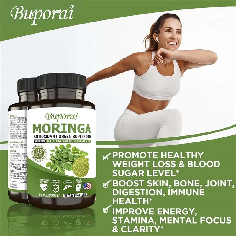 Moringa 240pcs,Supports Cell Repair, Promotes Joint, Bone and Skin Health,Energy