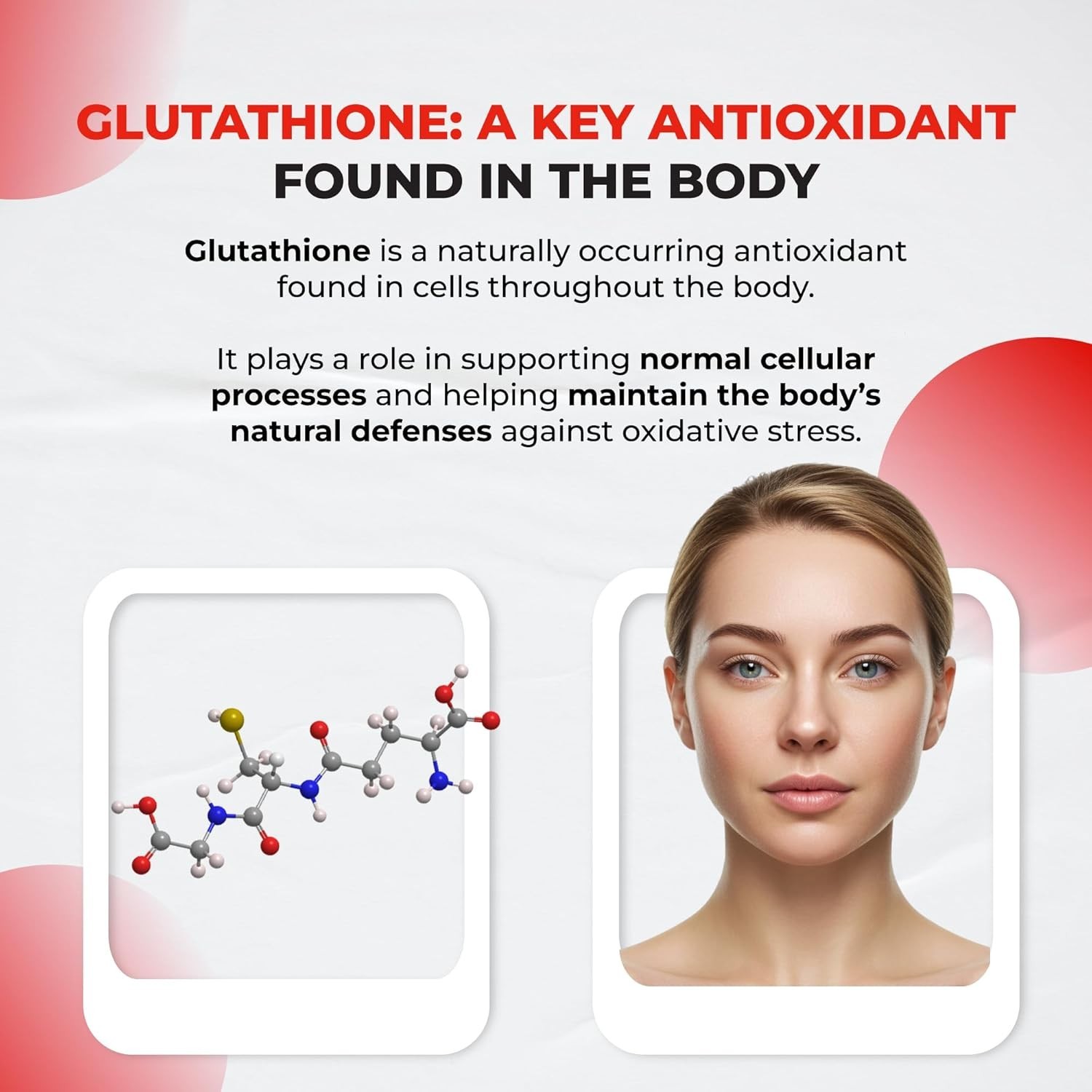 Reduced Form Glutathione Resveratrol NAC Collagen Hyaluronic Acid Vit C 150 Cap