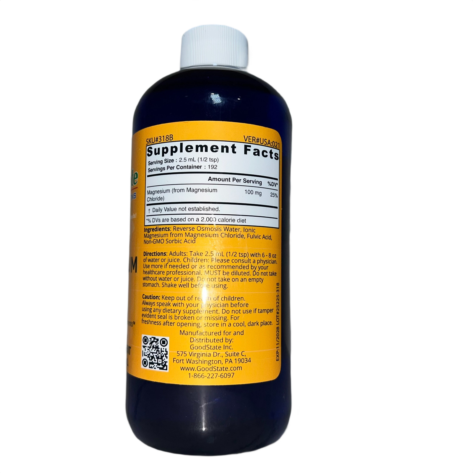 Good State Ionic Magnesium 16.2oz Nano Mineral Supplement Exp 11/2028 NEW