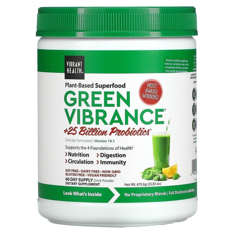 Green Vibrance 60 servings Vibrant Health Superfood Probiotics