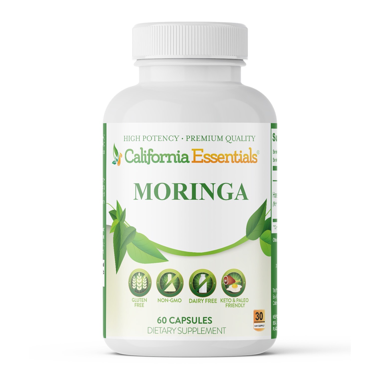 Moringa Oleifera Helps Improve Mood, Natural Energy Booster – 60 Veggie Capsules