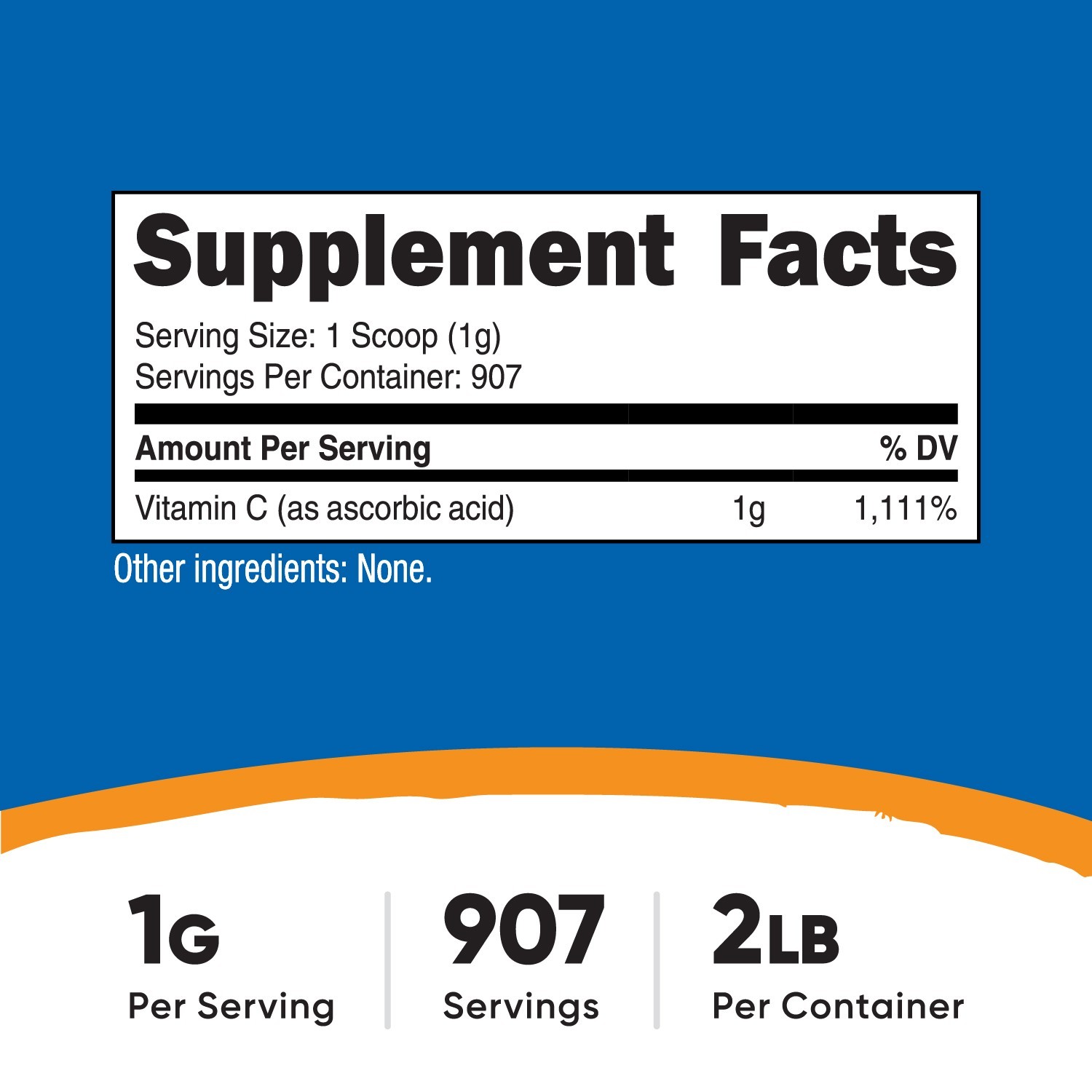 Nutricost Vitamin C Powder 2 LBS – Pure High Quality Vitamin C (Ascorbic Acid)
