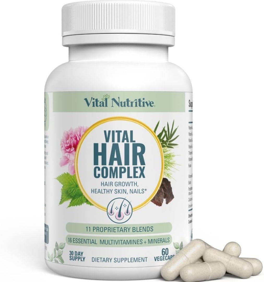 VITAL NUTRITIVE Hair Complex – Hair Growth Vitamins for Men and Women-EXP 5/2027