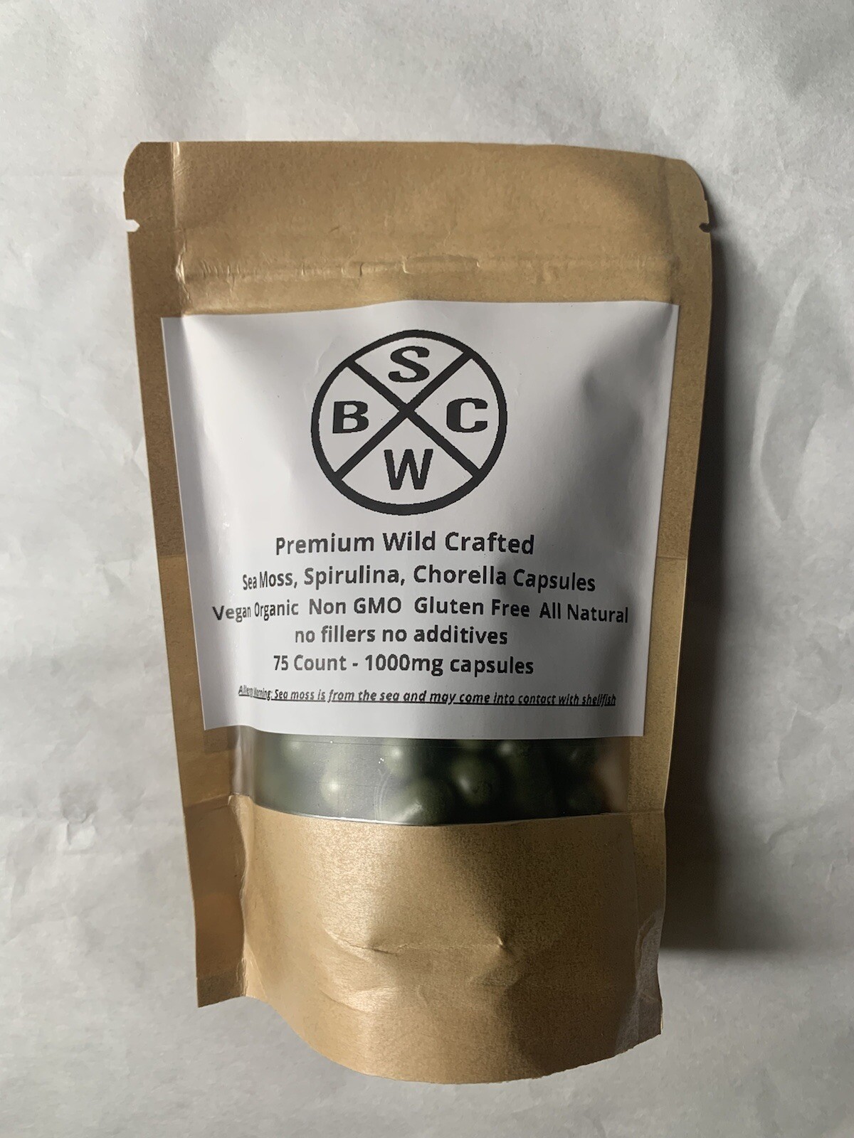 Organic Sea Moss, Spirulina & Chorella Capsules – Non GMO & Organic 2000mg
