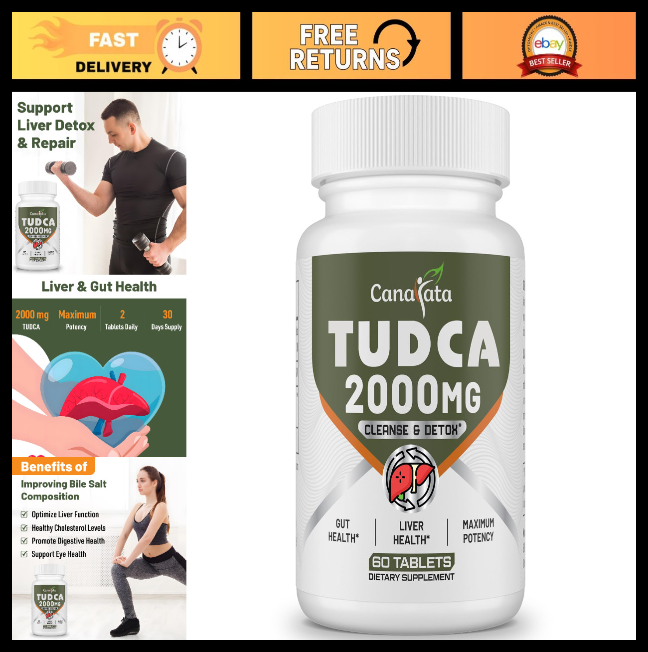 Liver Detox Supplements 2000mg – Vegan Bile Salts for Liver & Gallbladder Health