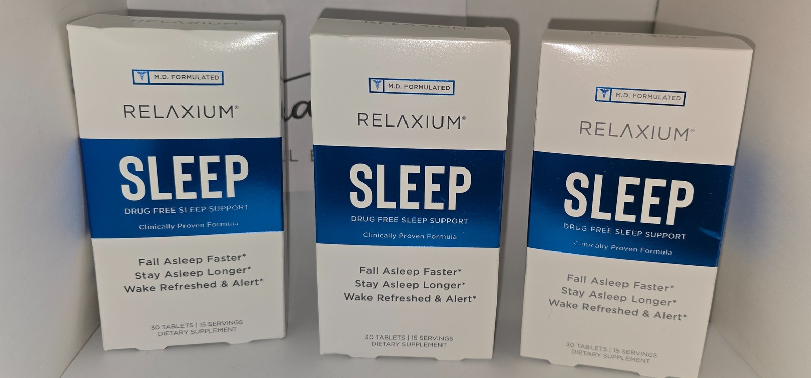 3 Pack Relaxium Sleep Magnesium Ashwagandha Melatonin 30 Ct Exp 09/27