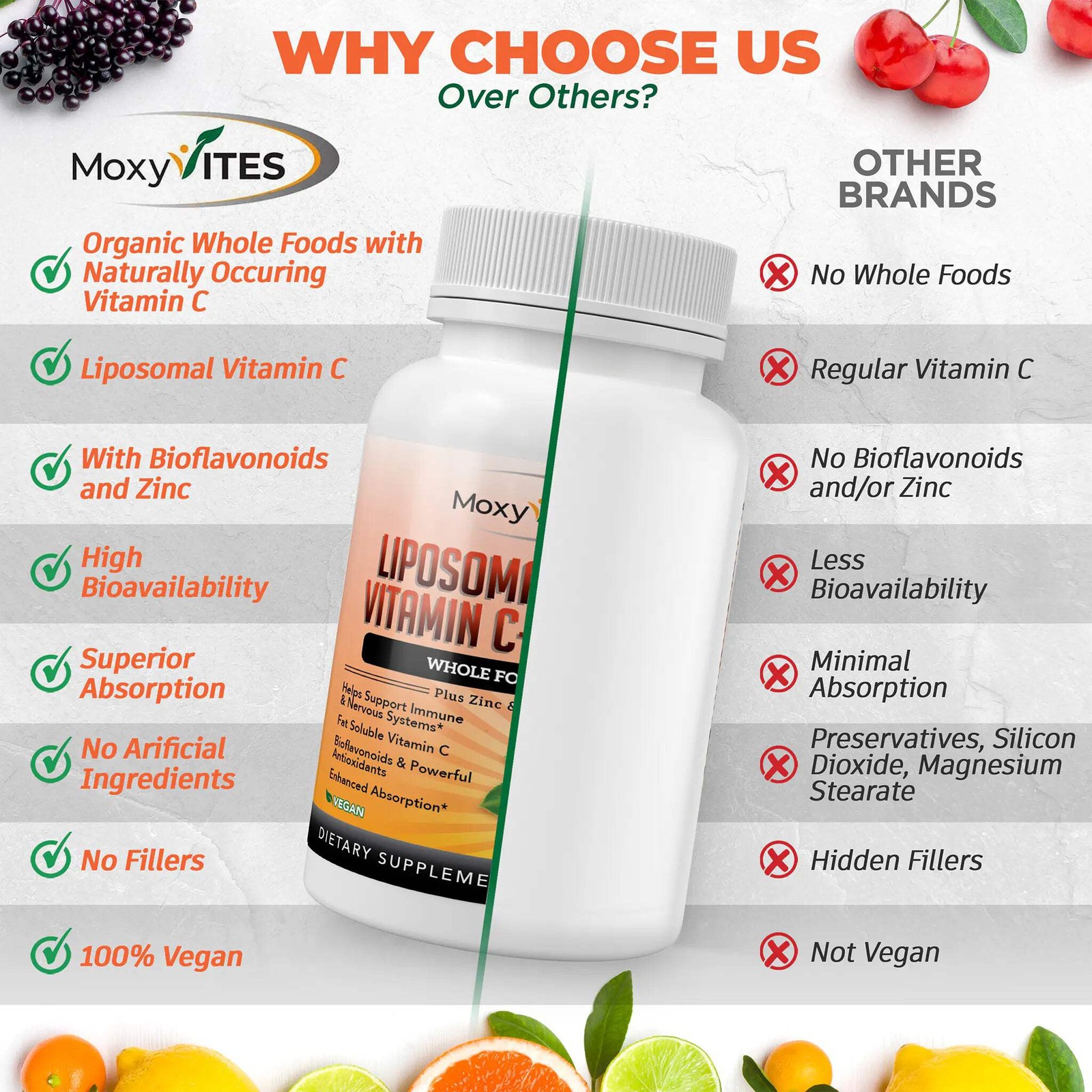 Liposomal Vitamin C with Zinc, Organic Elderberry